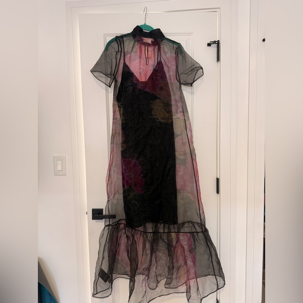 NWT BHLDN Carina Short-Sleeve High-Neck
Organza Midi Dress size Small - Picture 6 of 6